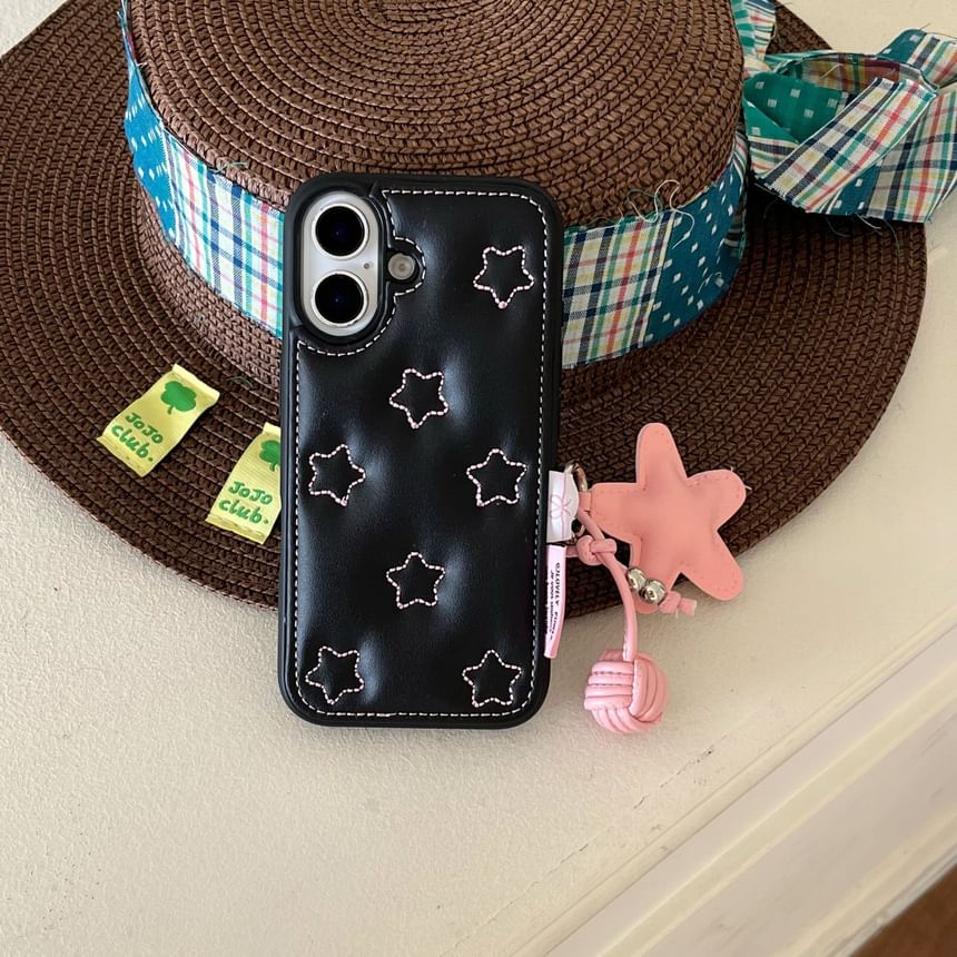 Faux Leather Star Phone Case / Strap