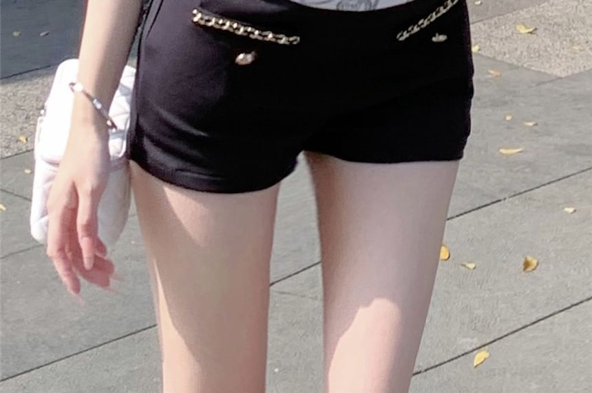 Pants Plain Waist Chained High Hot