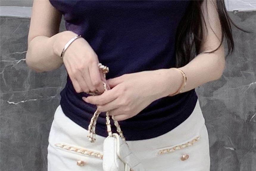 Pants Plain Waist Chained High Hot