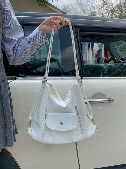 Leather Faux Plain Bag Shoulder