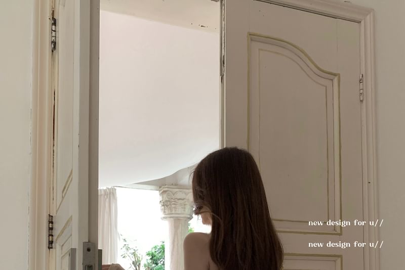 Rise A-Line Plain T-Shirt Off-Shoulder Fit Skirt Long-Sleeve Mini Ruched Slim / Asymmetrical Tiered High