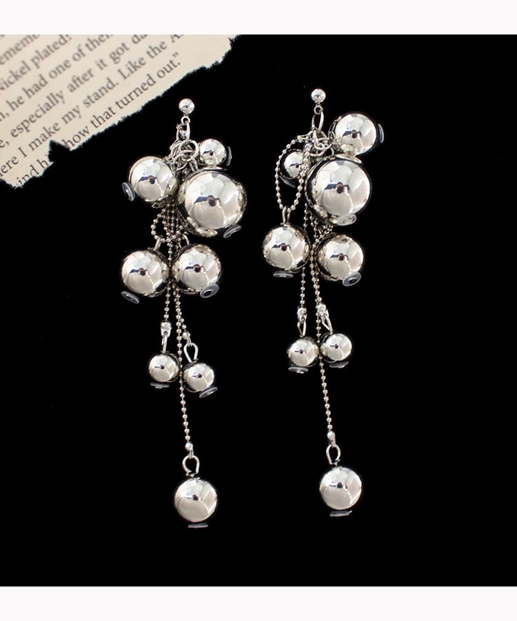 Drop Clip Ball Earring On /