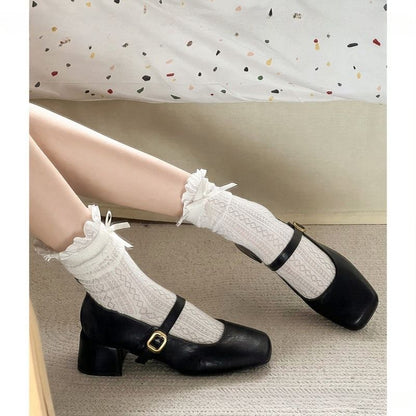 Mary Jane Chunky Shoes Heel