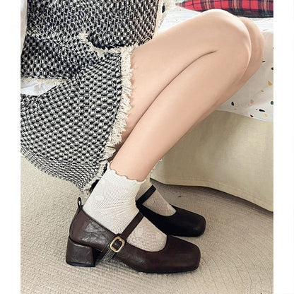 Mary Jane Chunky Shoes Heel