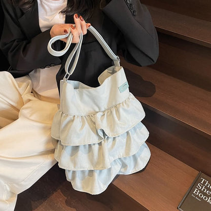 Plain Tote Ruffle Bag