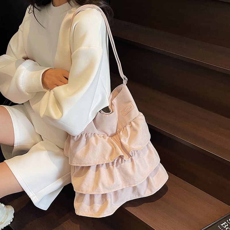 Plain Tote Ruffle Bag