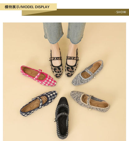 Flats Jane Patterned Mary Knit
