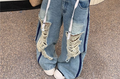 Off-Shoulder / Plain Pullover Waist Contrast Trim Drawstring