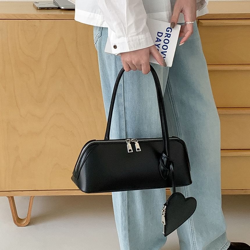 Purse Coin Heart Bag Leather Set: Shoulder + Faux