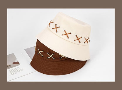 Cross Patterned Bucket Hat