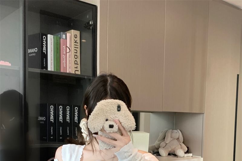 Neck Top Cardigan + Cable Scoop Sleeveless Knit Set: Plain Crop