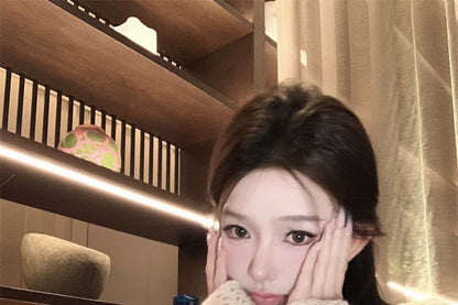 Bodycon Spaghetti Cardigan Flower Plain / Strap V-Neck Print Dress Crochet Mini