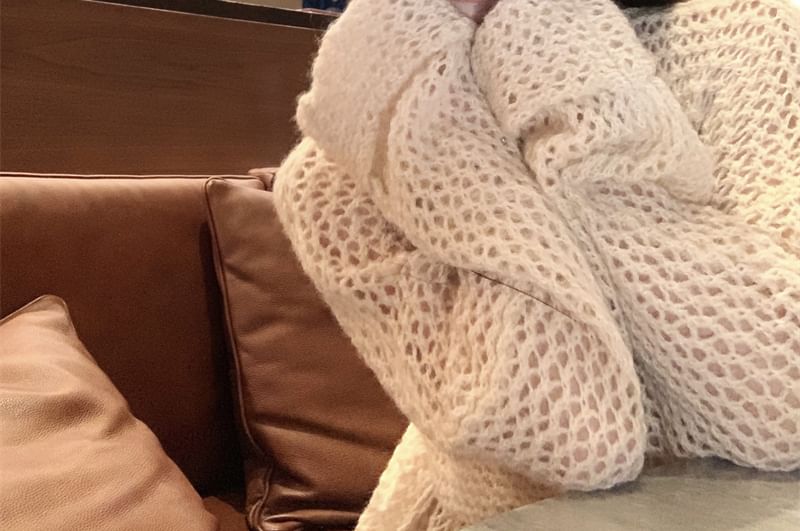 Bodycon Spaghetti Cardigan Flower Plain / Strap V-Neck Print Dress Crochet Mini