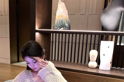 Bodycon Spaghetti Cardigan Flower Plain / Strap V-Neck Print Dress Crochet Mini