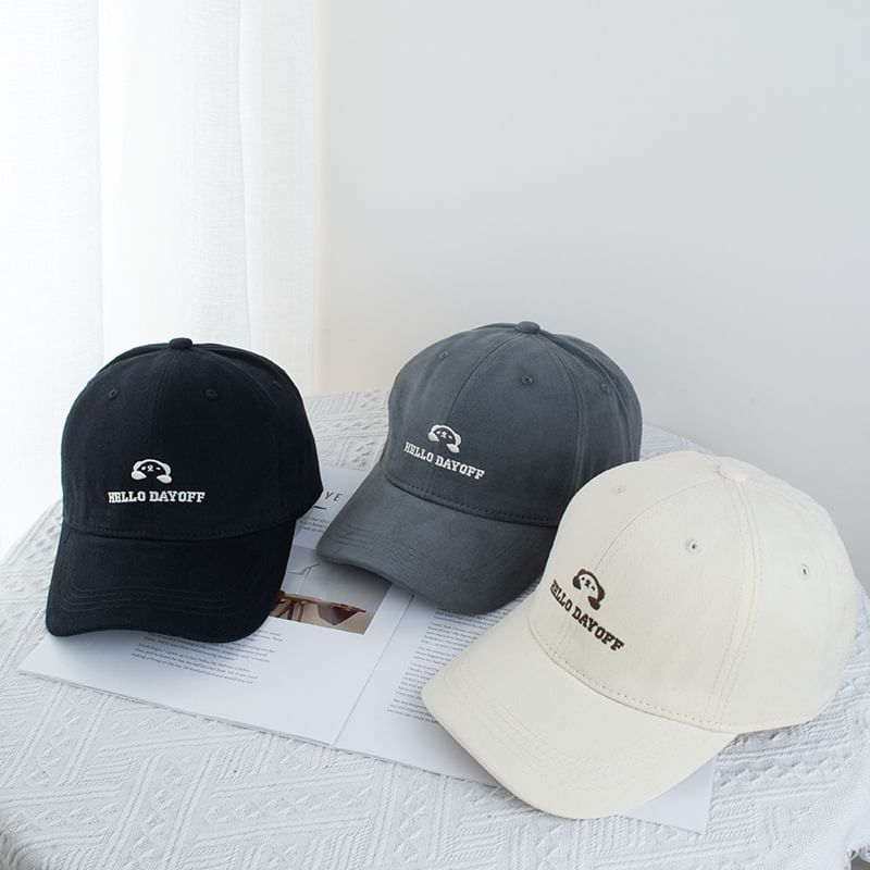 (Various Lettering Cap Animal Designs) Embroidered Baseball