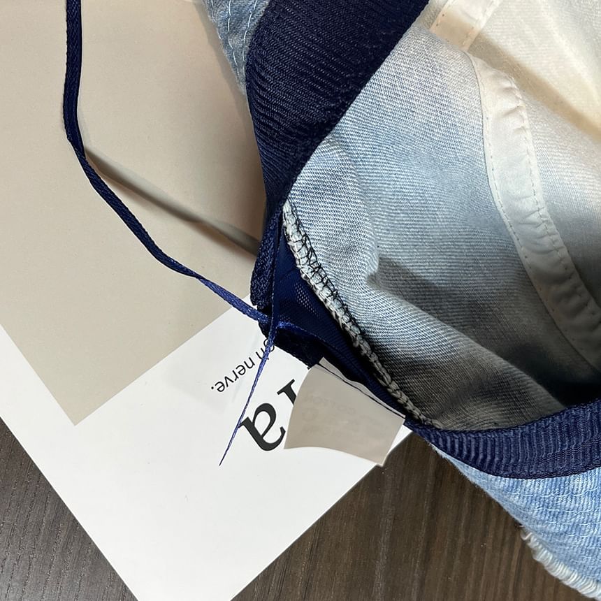 Bucket Denim Distressed Hat