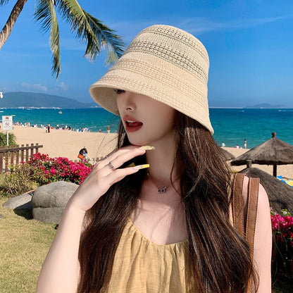 Plain Straw Cloche Hat