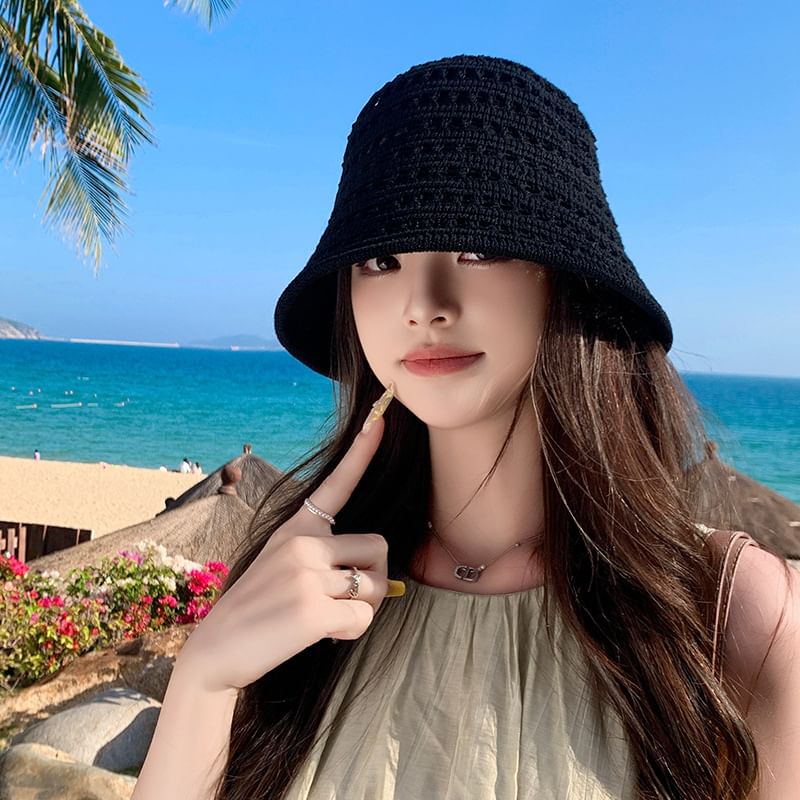 Plain Straw Cloche Hat