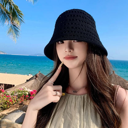 Plain Straw Cloche Hat