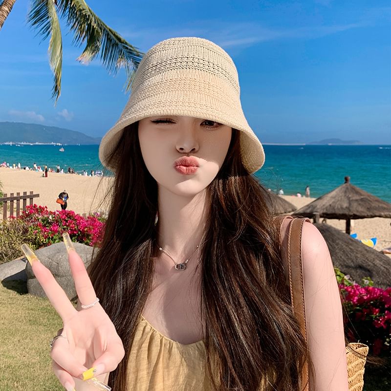 Plain Straw Cloche Hat