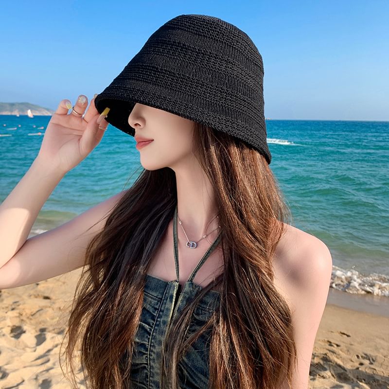 Plain Straw Cloche Hat