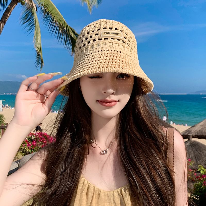 Bucket Plain Hat Straw