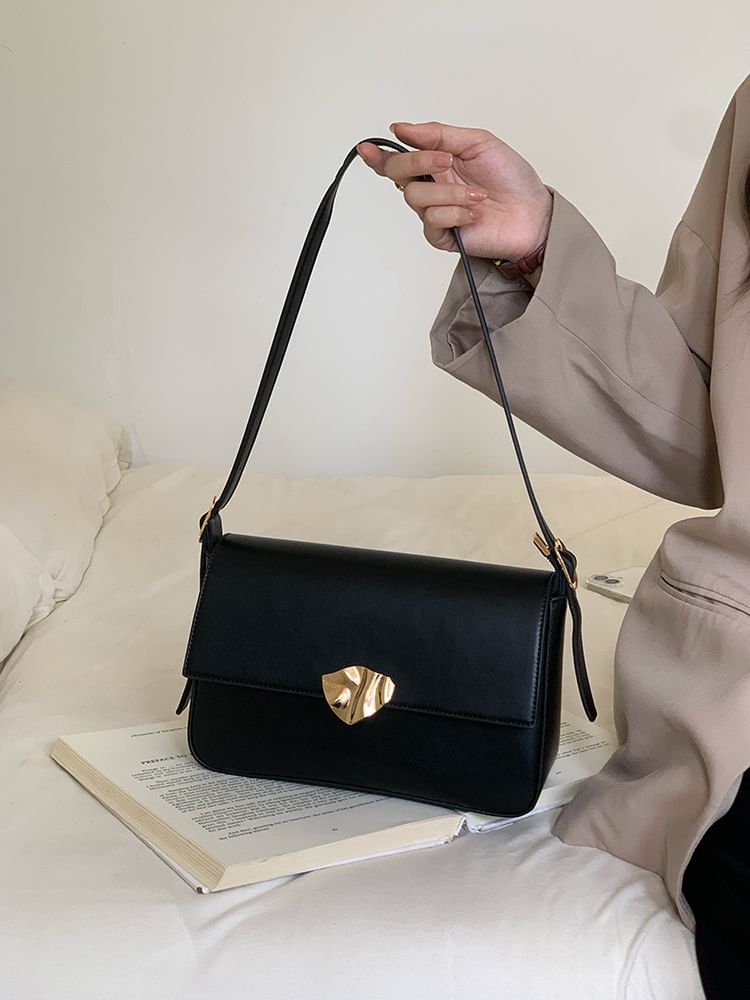 Leather Bag Faux Shoulder Flap