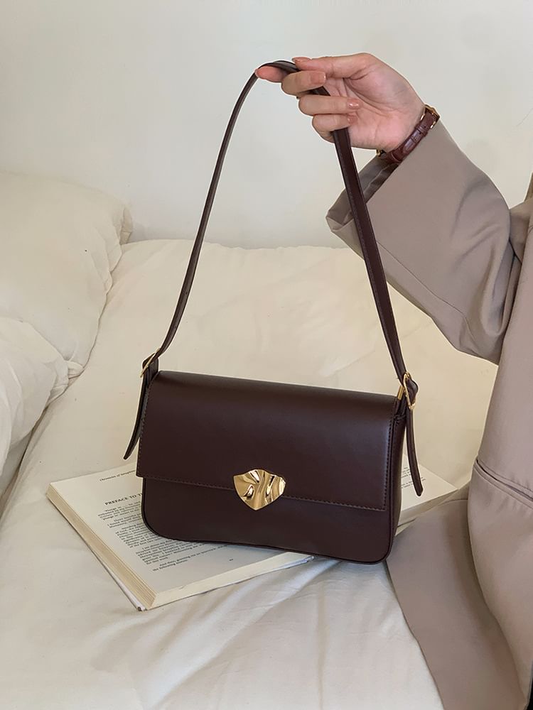 Leather Bag Faux Shoulder Flap
