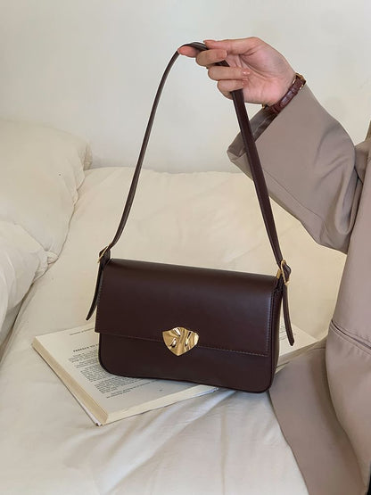 Leather Bag Faux Shoulder Flap