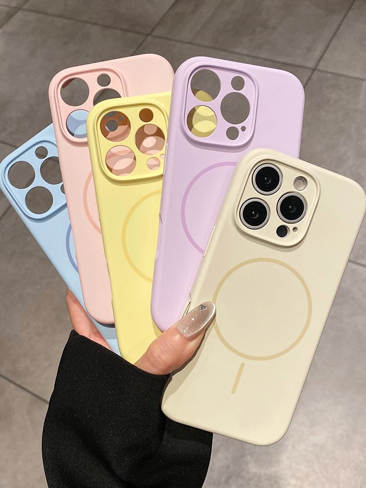 Case with Magnetic MagSafe) (Compatible Phone Plain