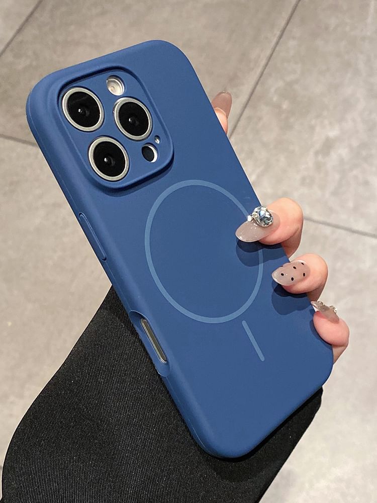 Case with Magnetic MagSafe) (Compatible Phone Plain