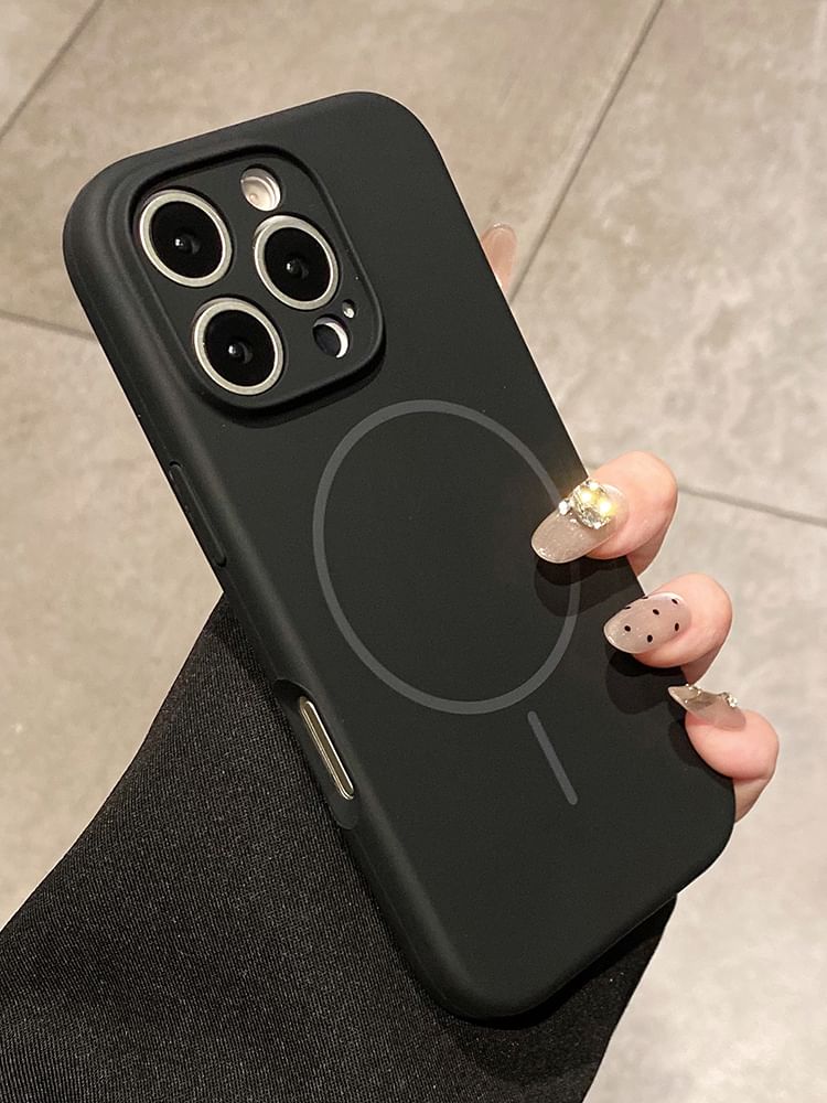 Case with Magnetic MagSafe) (Compatible Phone Plain