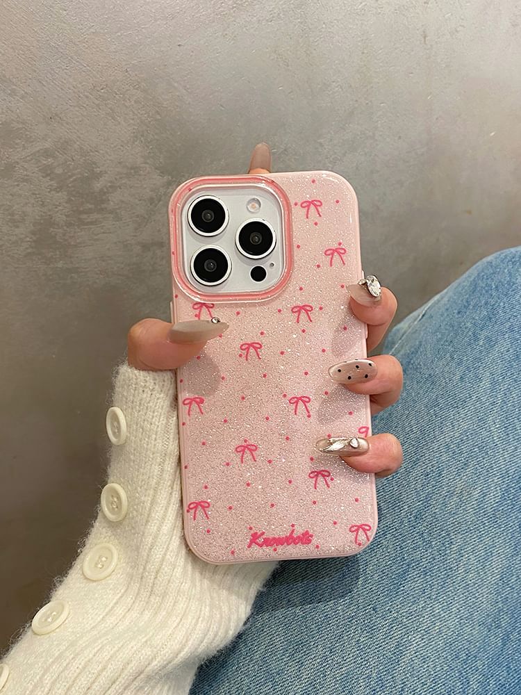 Bow Phone Case Glitter