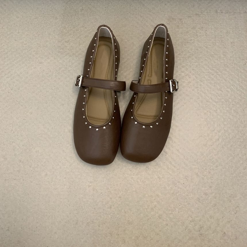 Shoes Jane Plain Mary Studded