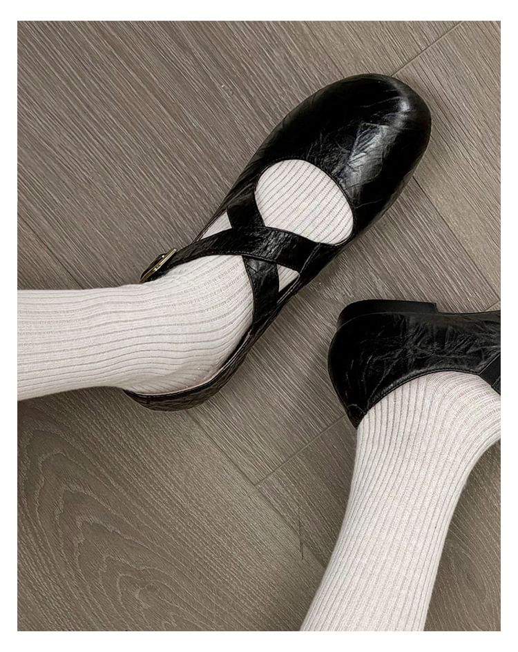 Jane Mary Strap Shoes Cross