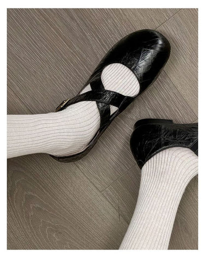 Jane Mary Strap Shoes Cross