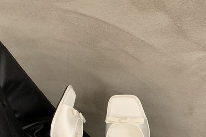 Slide Kitten Square Heel Sandals Toe