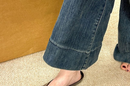 Mules Toe Leather Square Faux