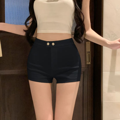 High Waist Pants Plain Hot