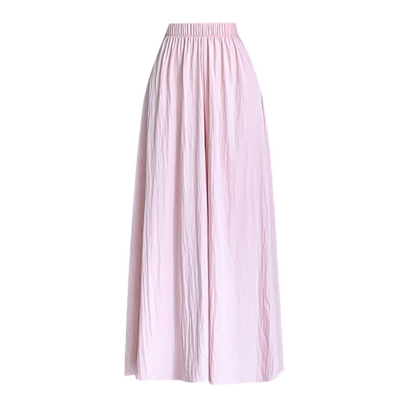 Cropped Waist High Culottes Plain