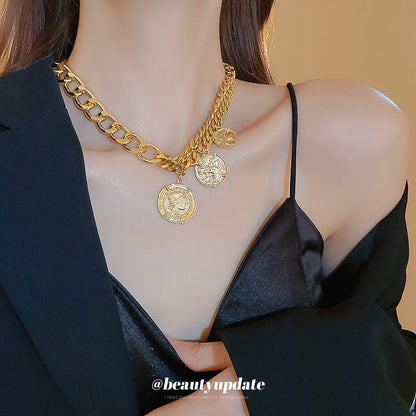 Necklace Bracelet Coin Pendant Alloy / Layered