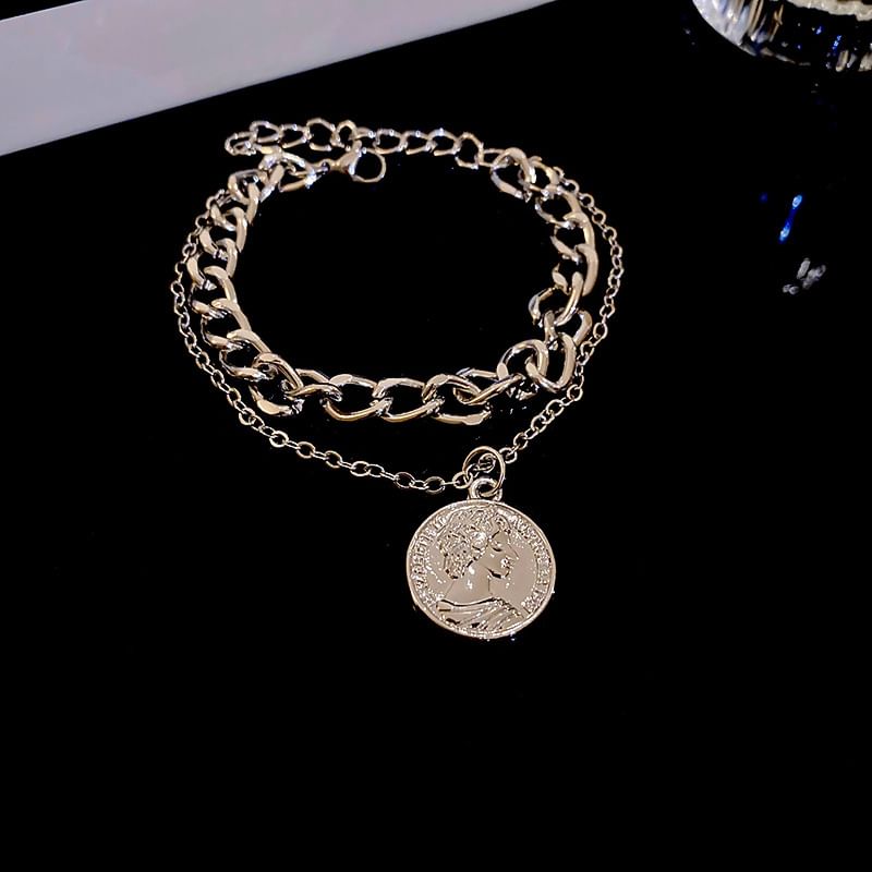 Necklace Bracelet Coin Pendant Alloy / Layered