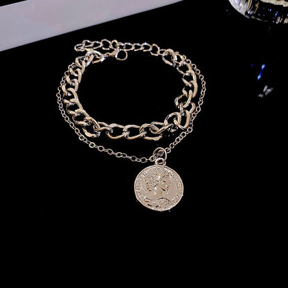 Necklace Bracelet Coin Pendant Alloy / Layered