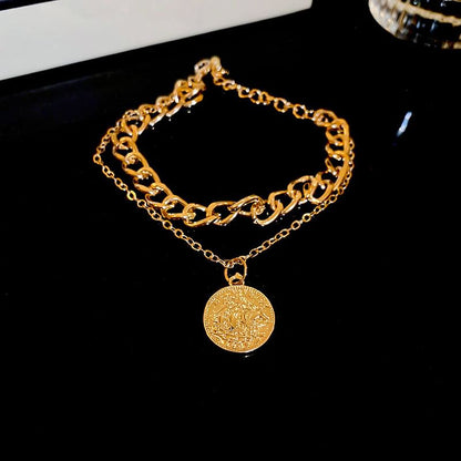 Necklace Bracelet Coin Pendant Alloy / Layered