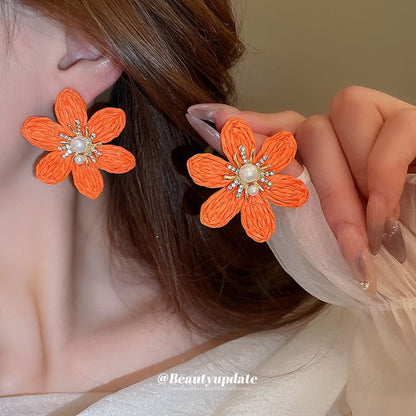 Hamsa Droplet Tassel Alloy / Earring Hand Chandelier