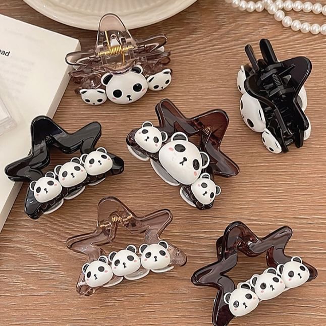 Hair (Various Claw Designs) Panda Clip