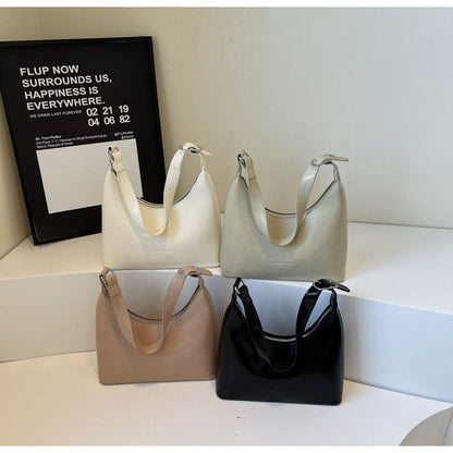 Leather Shoulder Faux Bag Lettering