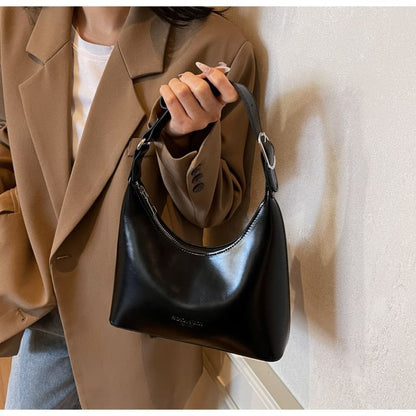 Leather Shoulder Faux Bag Lettering