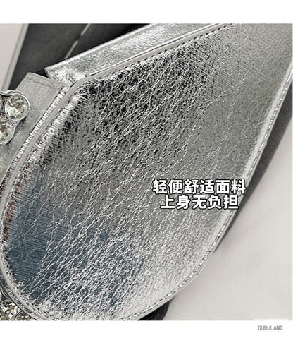 Bag Velvet Heart Hand Rhinestone