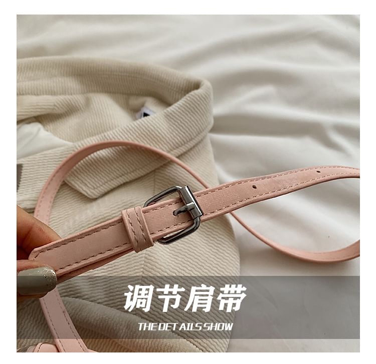 Bag Leather Bucket Faux Drawstring